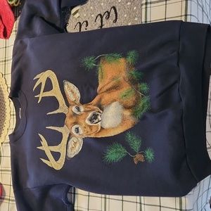 American made vintage 90s Tultex mens large deer sweatshirt